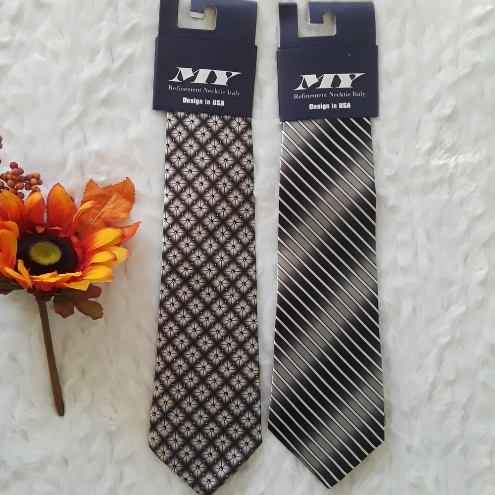 2 M Y Refinement Men's Neckties - Picture 1 of 8
